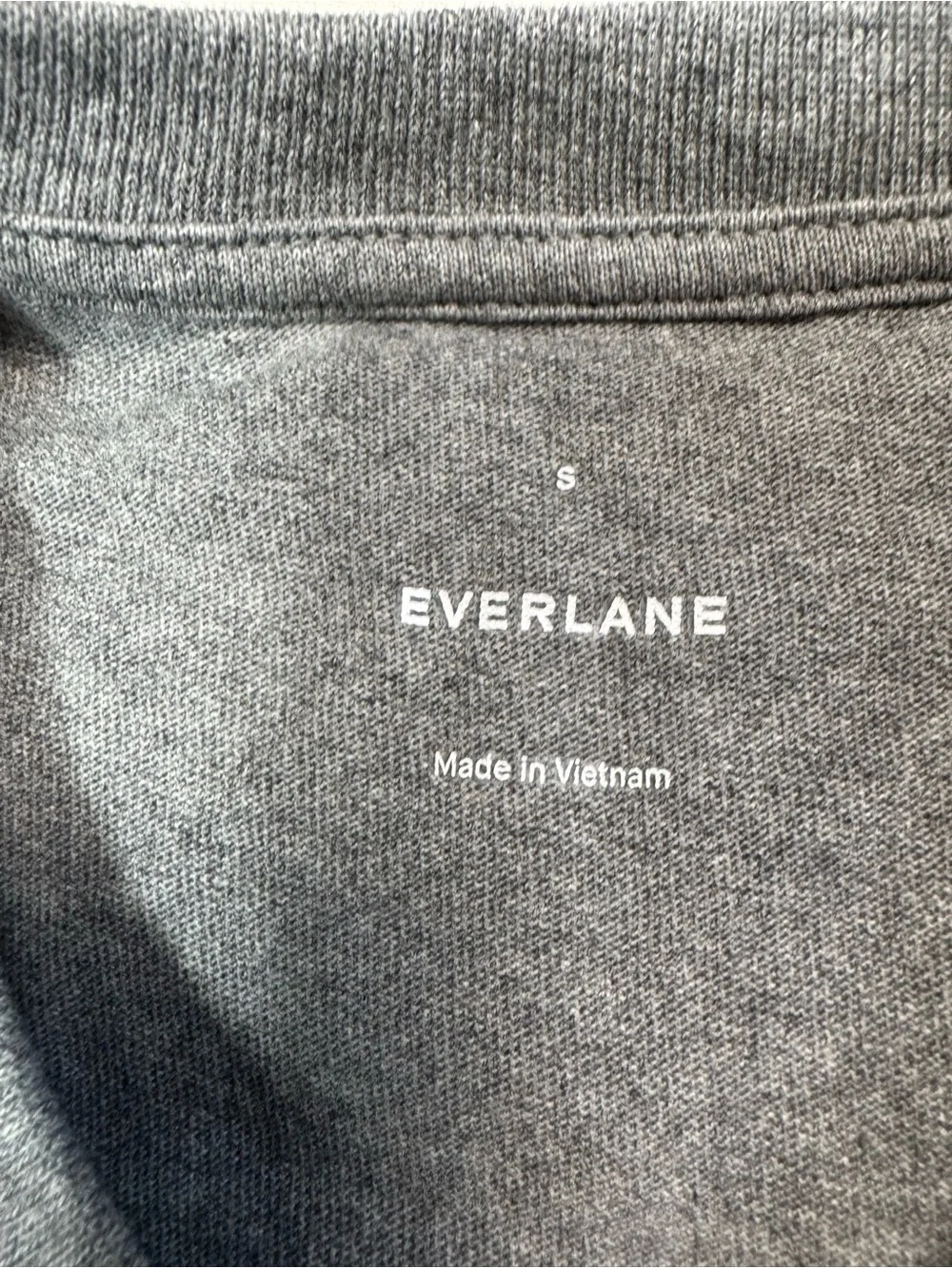 New Everlane The Essential Organic Crew Tee In Heathered Charcoal Size S - Picture 6 of 8